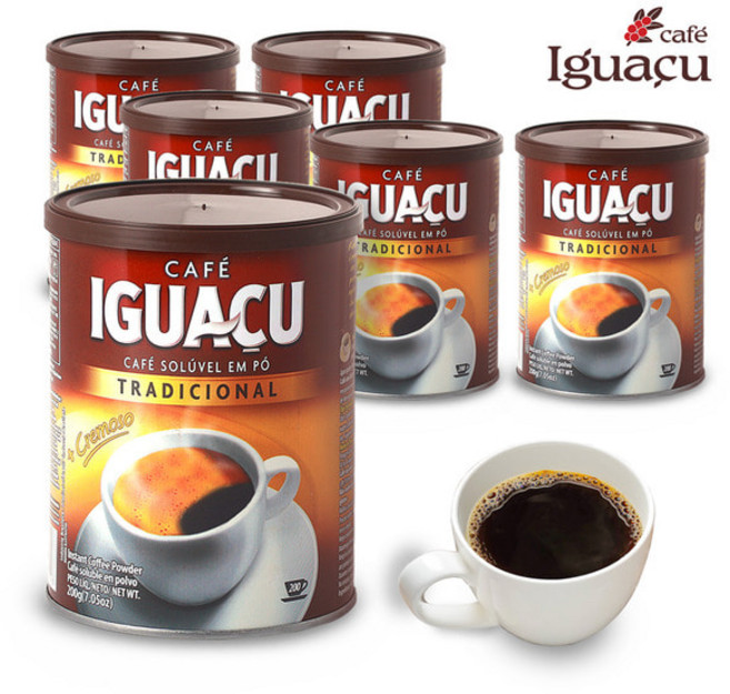 이과수 인스턴트 원두커피 캔, 200g, 1개입, 6개