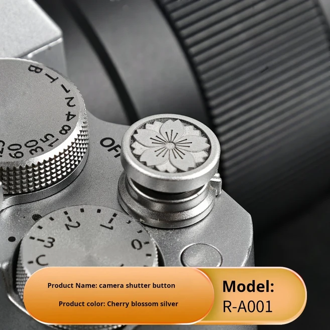 사쿠라 메탈 핫슈 커버 니콘 zfc z30 z72 gr3x gr2 xm5 x100vi XT50 셔터 버튼 장식 액세서리에 적합, 02 E-A001