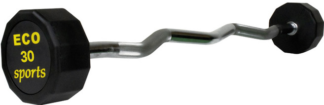 에코스포츠 12각 고정식바벨 (구)컬바 세트 헬스장 홈짐, 블랙, 1개, 30kg
