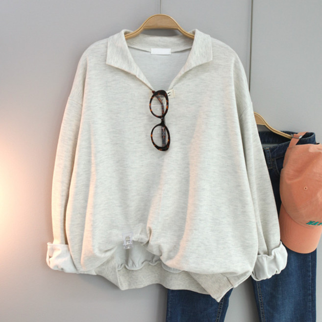 달콩 여성 빅사이즈 봄신상 아더스오픈카라넥맨투맨