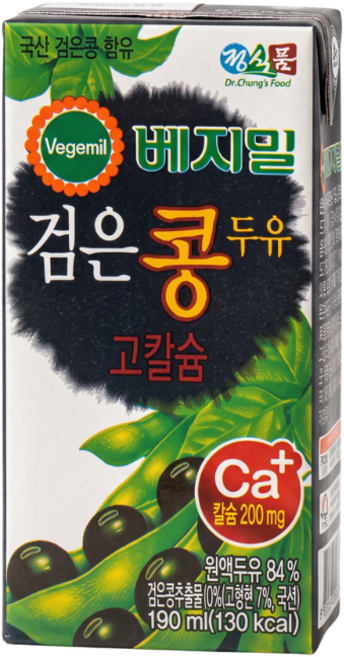 베지밀 검은콩 두유 고칼슘, 190ml, 32개