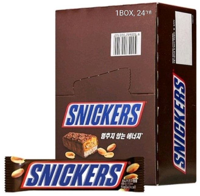 마즈 스니커즈 땅콩 51gx3개 초코바, 1.224kg, 1개