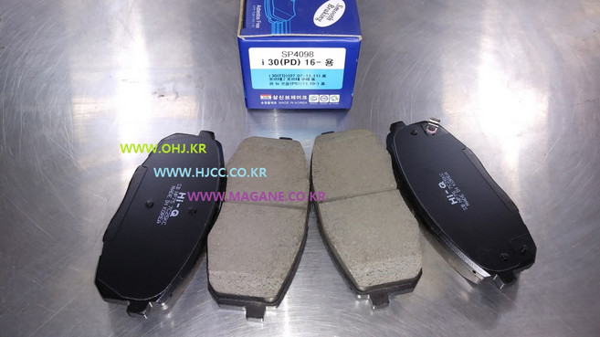 i30(PD) 상신 브레이크패드(앞) (SP4098) 58101-G3A10 58101G3A10 -SB상신-, 1개