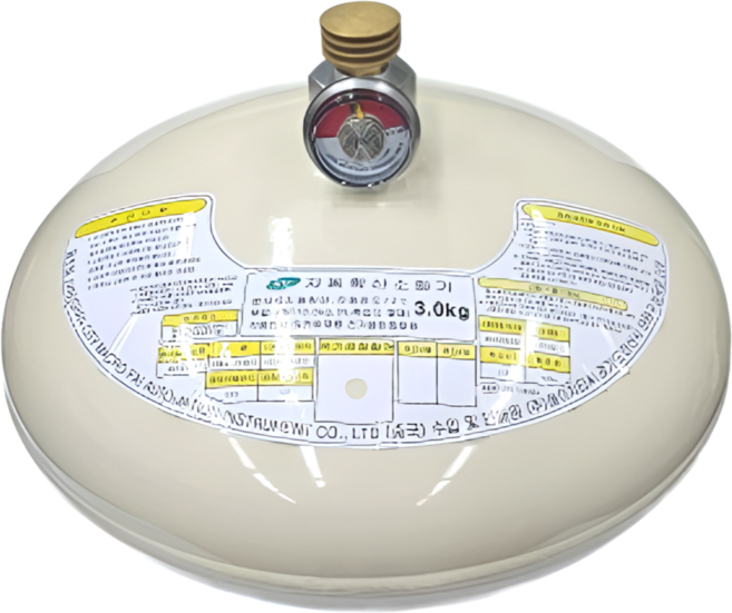 HTC 자동확산 소화기 [브라켓 포함] 분사식 KFI 국가검증 창고 변전실 세탁실 보일러실 천정형, 3kg, 1개