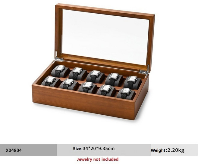 OIRLV 10 슬롯 시계 다기능 디스플레이 상자 대형 케이스 주최자 보석 나무 보관