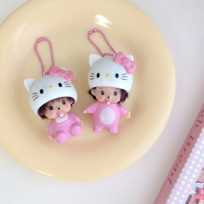 베이비 원숭이 인형 키링