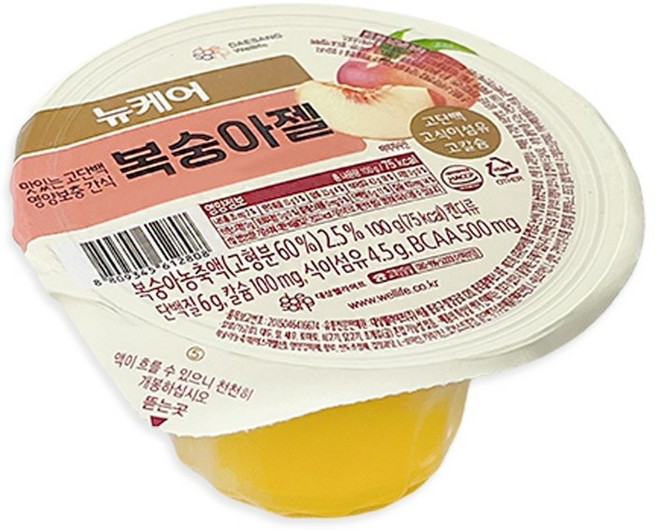 뉴케어 영양간식 복숭아젤, 100g, 50개