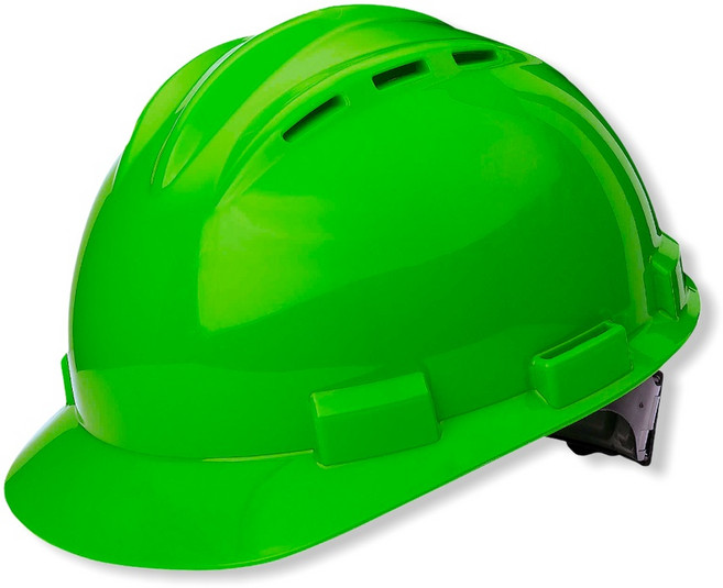 【Work house】美國製 透氣款 BULLARD S62 工程安全帽 - 工地安全防護, 綠色, 1個