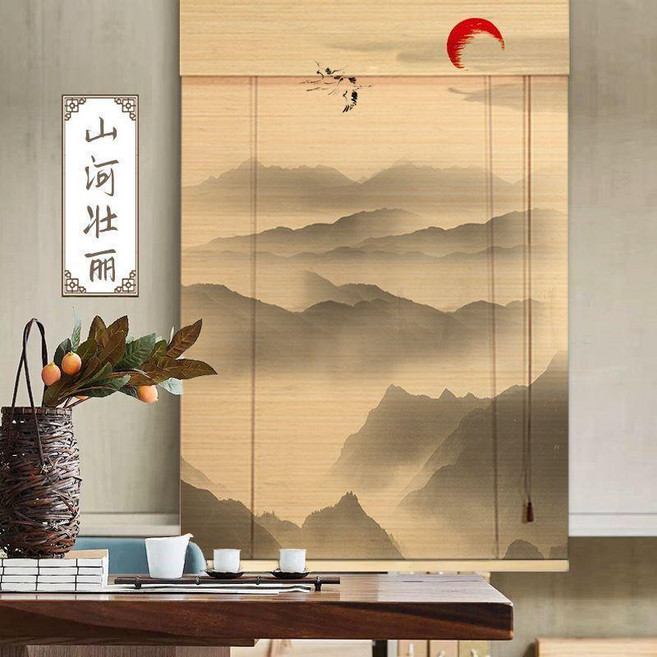 MGT 美格特 竹簾捲簾窗簾, 山河壯麗,產品聯繫客服提供尺寸