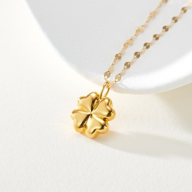 에바주얼리 행운의 선물 여성 금 목걸이 선물 24k 순금 펜던트 14k 18k 목걸이