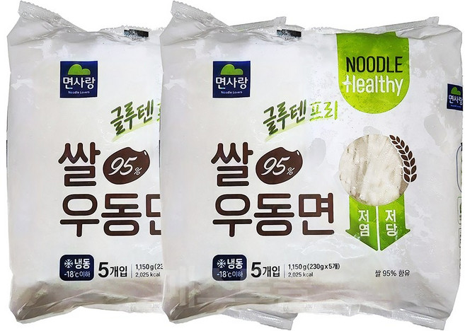 면사랑 글루텐프리 쌀 우동면, 2개, 1.15kg
