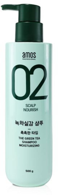 아모스프로페셔널 녹차실감 샴푸 촉촉한 타입, 1개, 500g