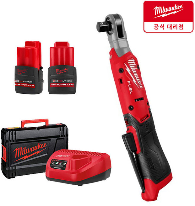 밀워키 M12 FIR12G2-252B 충전 라쳇 II 13mm 1/2, 1개