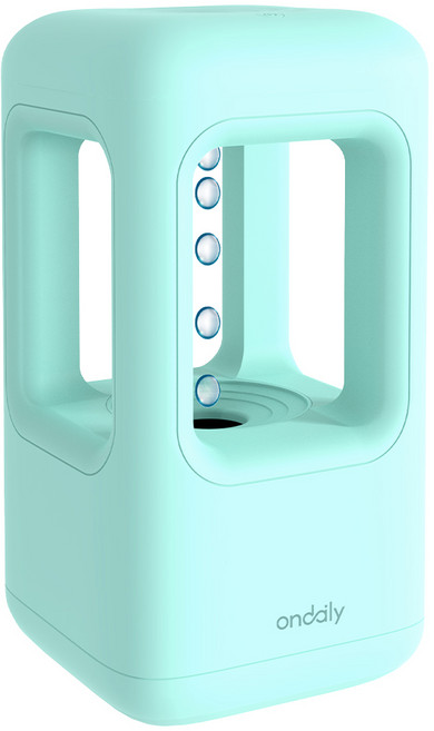 물멍 무중력 무드등 간편세척 미니 물방울 초음파 가습기, 라이트 그린