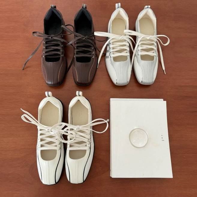 에브리데이 ED2422 베르그 레트로 스티치 레이스업 스니커즈