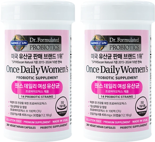가든오브라이프 원스 데일리 여성 유산균 30캡슐 X 1개, 30정, 2개 - 쿠팡