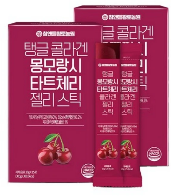타트체리 콜라겐 젤리 스틱형 개별포장 피부탄력 관절건강 간편섭취 휴대용 영양보충, 20g, 1개 - 쿠팡