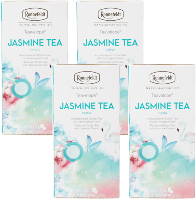 Ronnefeldt Teavelope Jasmine Tea 독일 로네펠트 티벨로프 자스민 티 1.5g 25개입 4팩, 4개