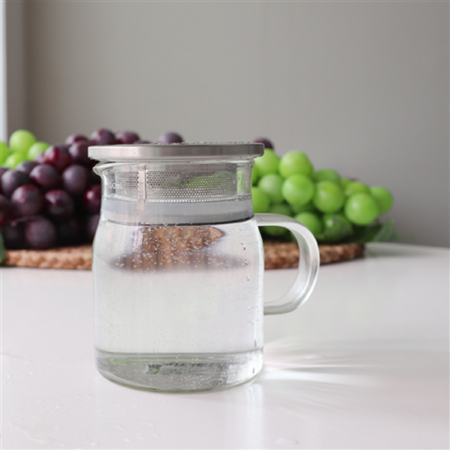 SL 내열 유리 티팟 티포트 차주전자 티메이커, 1-3)SL저그투명500ml+뚜껑, 1개, (197863)세트
