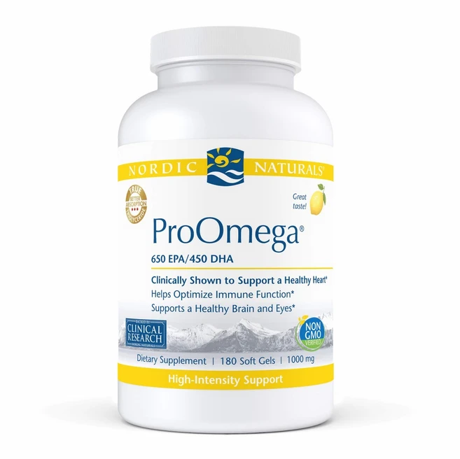 노르딕 내츄럴 프로오메가 Nordic Naturals ProOmega Lemon Flavor - 180 Soft Gels - 1280 mg, 180정, 1개 - 쿠팡