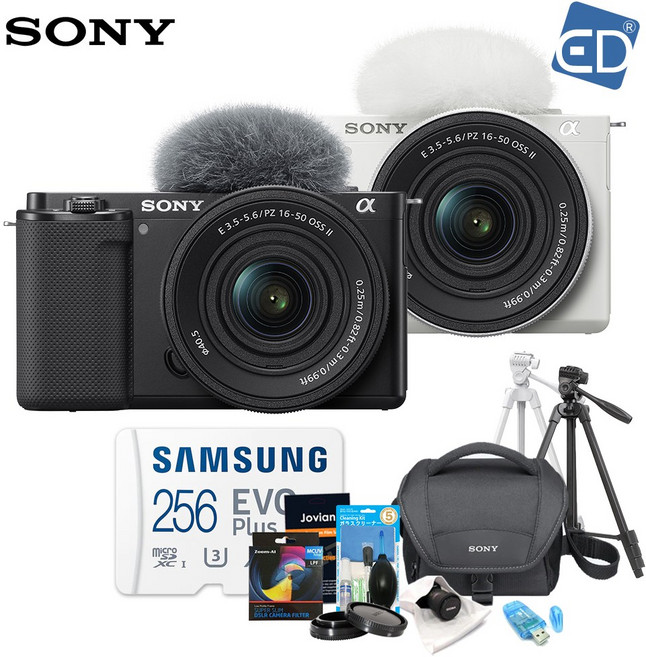 소니정품 ZV-E10K 16-50mm II + 256G 패키지 미러리스카메라/ED, 01 ZV-E10블랙+16-50mm 패키지