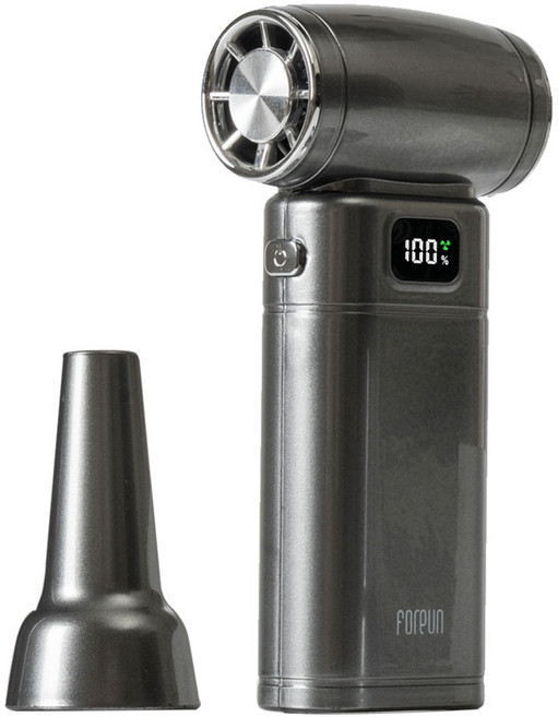 포른 무선 휴대용 미니 에어건 선풍기 핸디 손선풍기 손풍기, 그레이