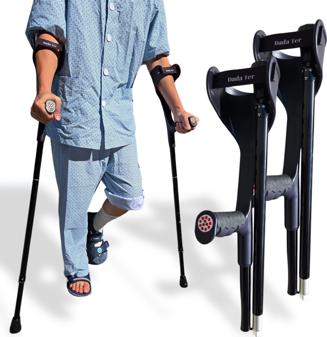 다다터 엘보클러치 재활 팔꿈치 접이식 목발 보행보조기구, 2개