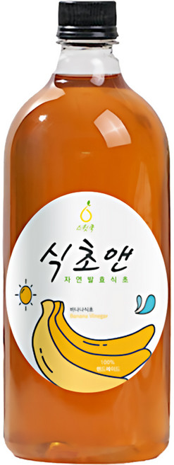 스윗쿡 식초앤 천연 자연 발효 바나나식초 수제100%, 1개, 1L