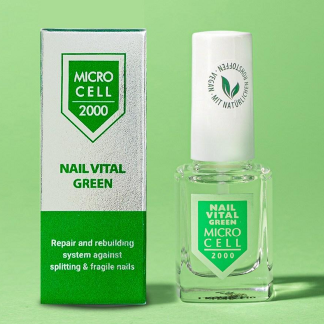 독일 마이크로셀 비건 네일 바이탈 그린 손톱강화제 손톱영양제, 1개, 12ml