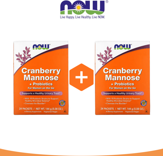나우푸드 크랜베리 마노스 프로바이오틱스 24팩 D Mannose 2세트