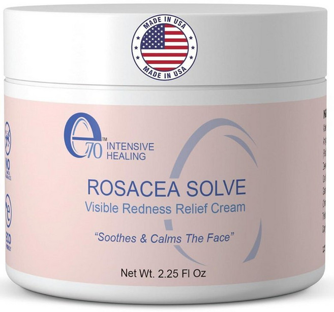 E70 Rosacea Solve 주사비 및 피부를 위한 진정 페이스 모이스처라이저 - 알로에 베라 아몬드 오일 감초 카모마일 추출 성분 183557