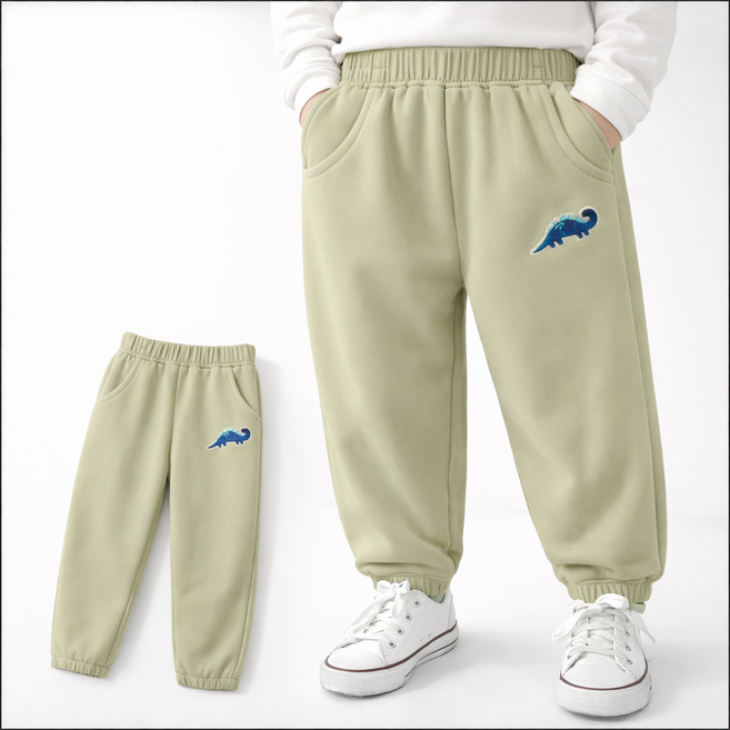 유아 아동 공룡 배기팬츠 조거팬츠 밴딩 면바지 키즈 남아 여아 공용 등원룩