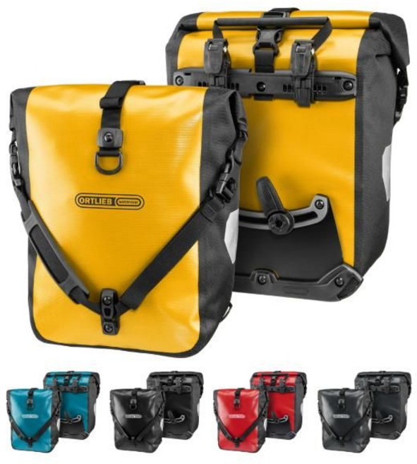 Ortlieb 오르트립 클래식 스포츠 롤러 바이크 사이드 패니어 QL2.1 세트 29L, 1개, 선옐로우