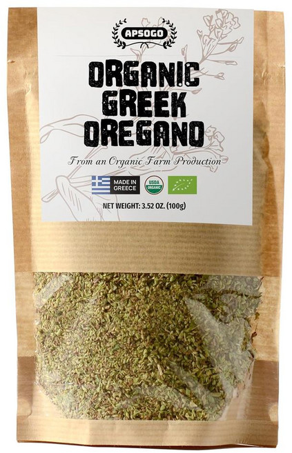 Apsogo 유기농 그리스산 프리미엄 건조 오레가노, 100g
