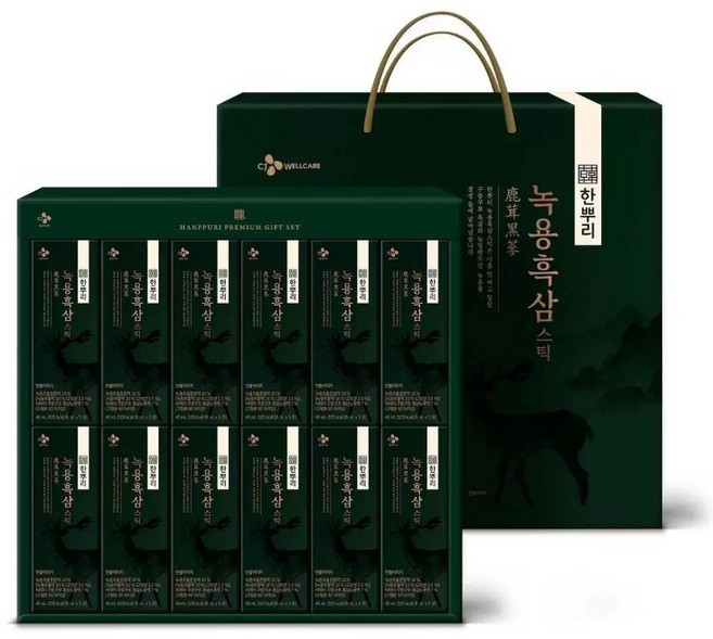 코스트코 CJ 한뿌리 녹용 흑삼 스틱, 4세트, 480ml