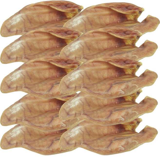 [잘먹개] 국내산 강아지 수제간식 돼지통귀, 43g, 10개, 돼지귀(통) 43g