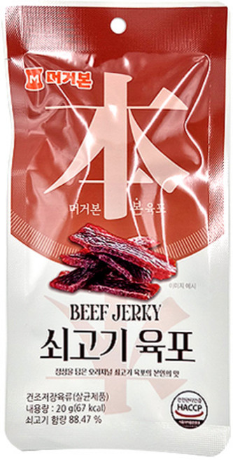 머거본 쇠고기육포, 10개, 20g