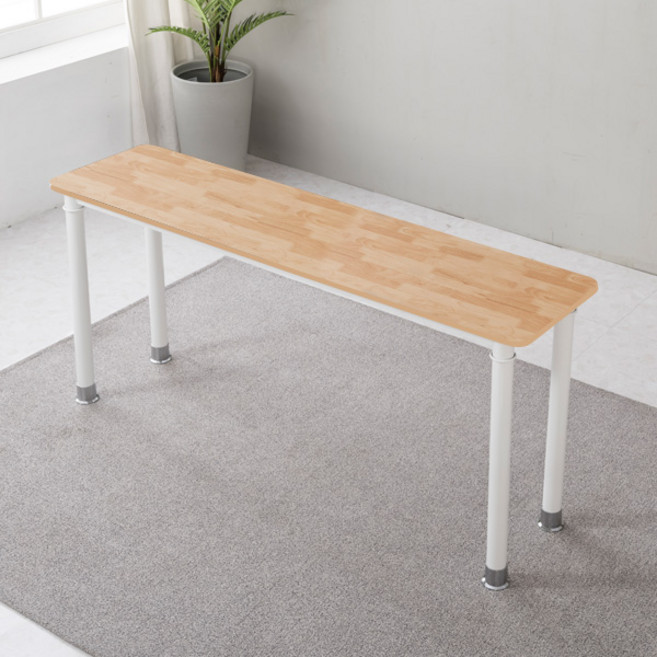 이반가구 1인~8인 프레임책상 다용도 테이블 포밍테이블 식탁 컴퓨터책상 고정식 입식책상 회의테이블 작업테이블 다용도 오피스 사무실 서재, 프레임책상 1600x400, 고무나무, 화이트다리 (높이:대)