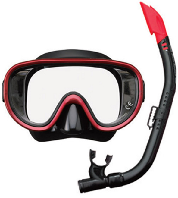 리프투어러 성인 마스크 스노클링 세트 RC-1117Q, BKMDR