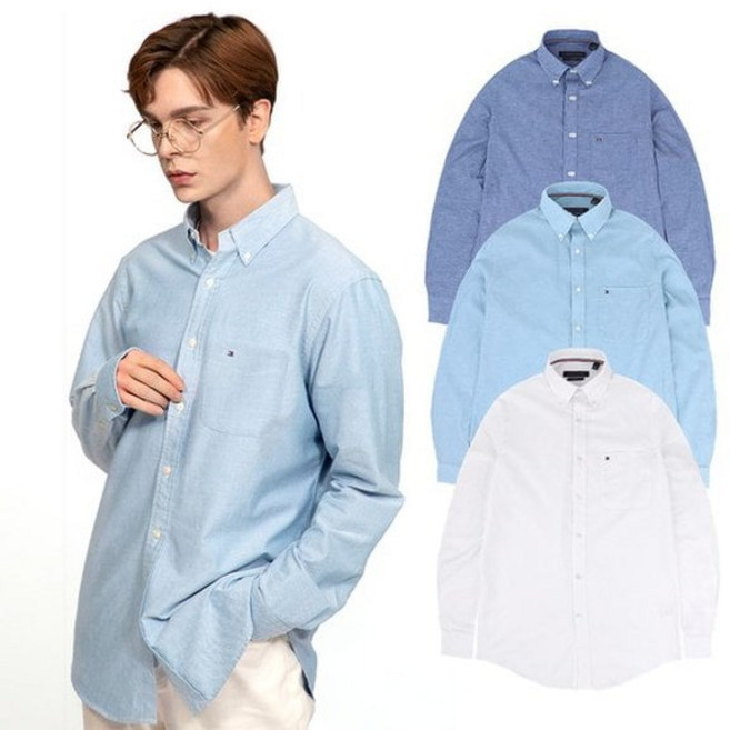 정품 타미힐피거 남성 클래식핏 린넨 코튼 셔츠 택1 TH114