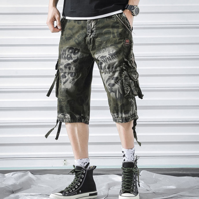 밀리터리 카고 반바지 카모 팬츠 WI007PN