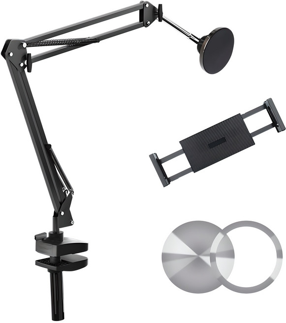 코끼리리빙 침대 맥세이프 자바라 자석 휴대폰 헤븐 거치대 P3MA-3535, 블랙, 1개