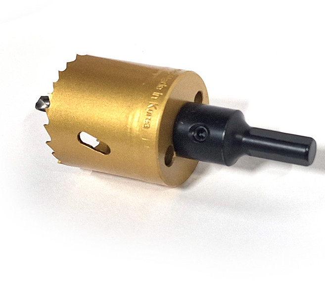 동해홀쏘 바이메탈 홀쏘 DH-628C 28mm 삼각 아바 포함 홀커터 원형컷팅 천공 금속 및 목공용, 1개