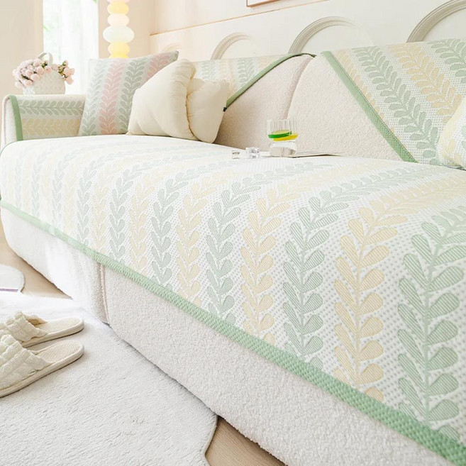 여름 얼음 실크 소파 담요 거실 통기성 커버 수건 가구 수호자, 18 K 90x180cm 1pc, 1개, 색상: 2. 1 / 사양: I. 90x180cm