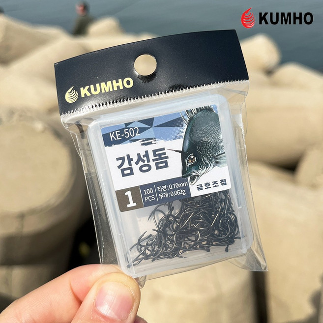 금호조침 덕용 감성돔바늘 블랙 니켈 벌크 KE-502, 1개