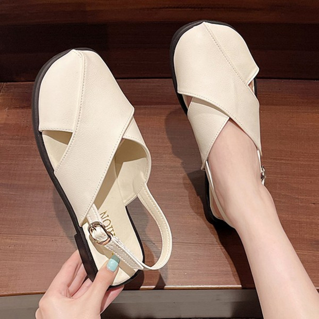 Modern Fashion 여성 발편한 플랫 스트랩 샌들 정장 구두 X98