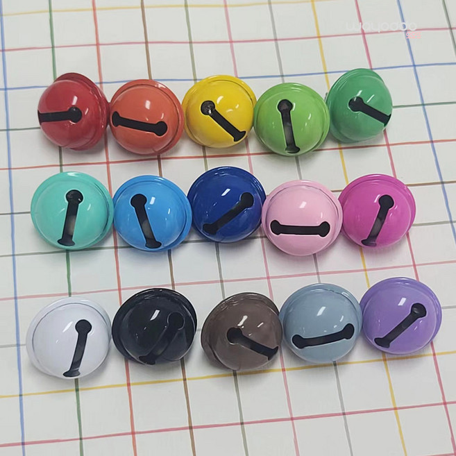 와요또 컬러 방울 15컬러 소리나는 방울 22mm 부자재, 그레이, 1개