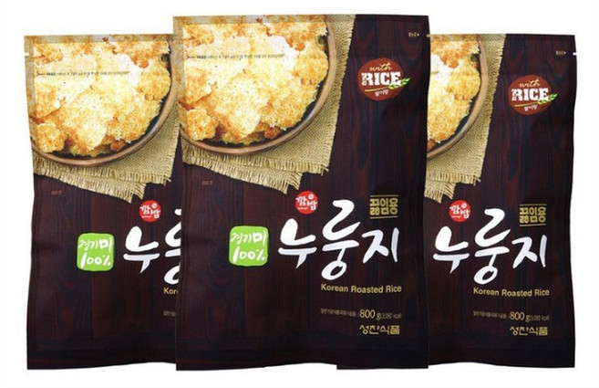 성찬식품 WITH RICE 끓임용누룽지 800g x 3개 G마크