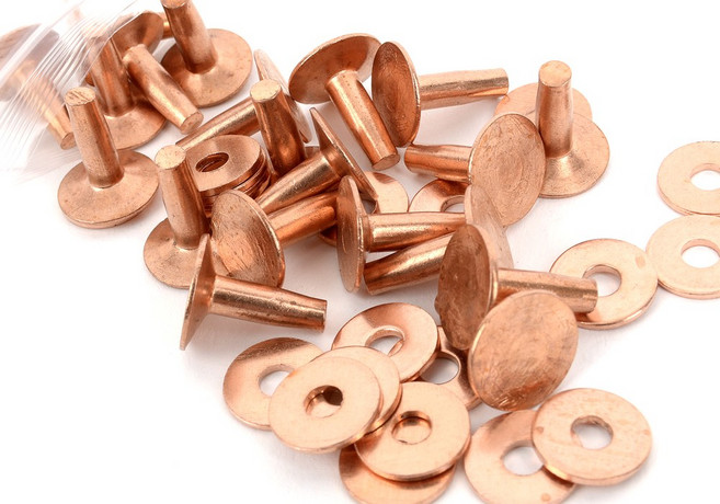 가죽공예 - 구리 리벳 *20개한세트* 구리소재, 9mm-12mm발