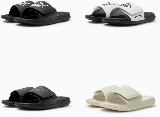 푸마 로얄캣 컴포트 2 에센셜 404281 01 02 03 04 경량 쿠션 슬라이드 벨크로 슬리퍼